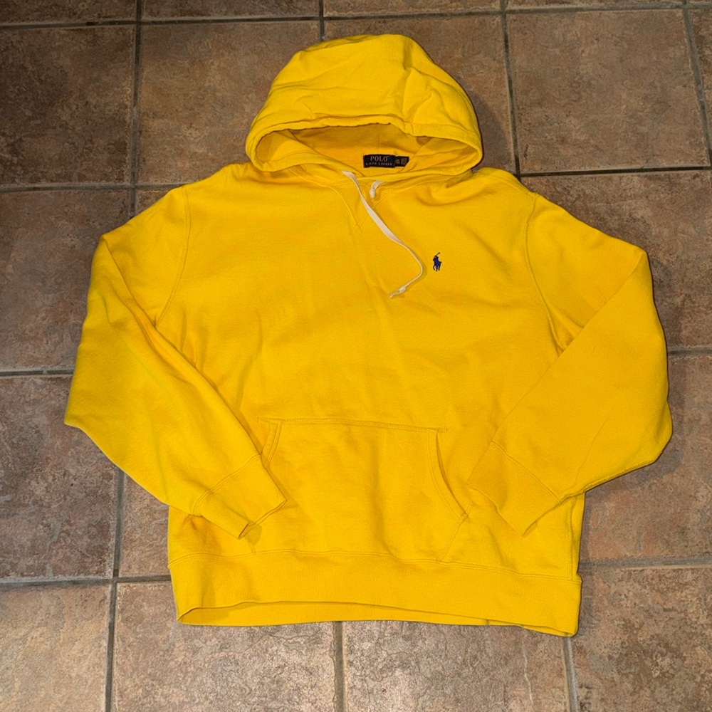 Ralph Lauren Yellow Polo Hoodie Heavyweight 2XL